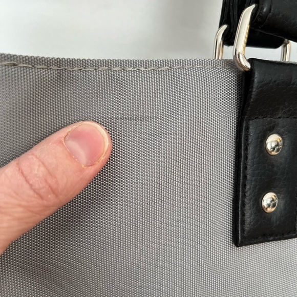 Calvin Klein bag in gray synthetic canvas tote black synthetic leather - Picture 3 of 6